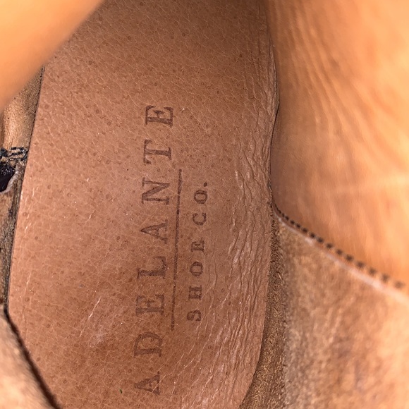 Cow hide brown leather ankle boot. 1 inch heel, super comfy. - Picture 9 of 9